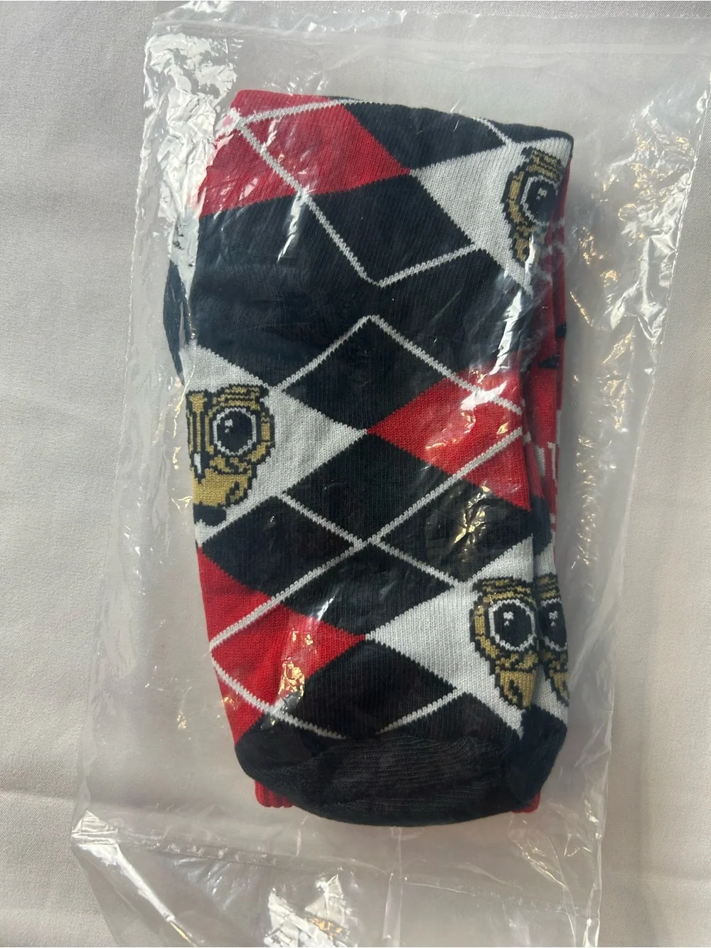 Temple University Beasley School of Law Socks One Size New Red Argyle Owl Socks